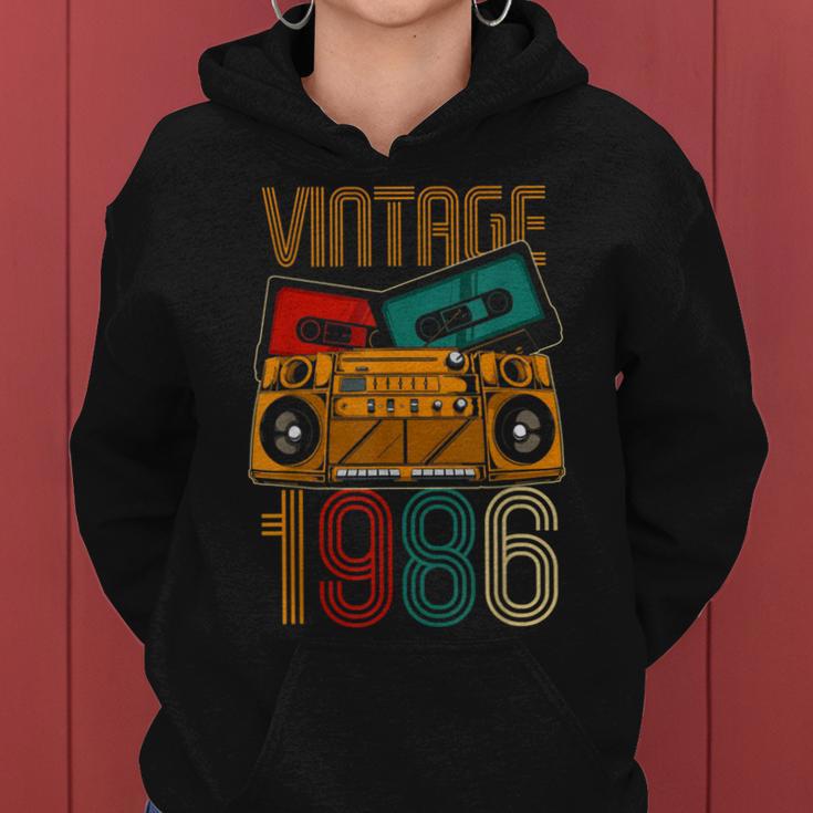 36 Cumpleaños Hombre 36 Añosintage 1986 Sudadera con capucha para mujer