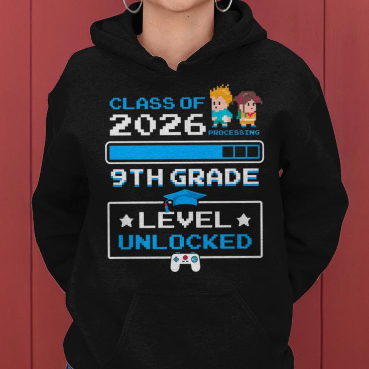 9Th Grade First Day Of School Class Of 2026 Cute Video Games Women Hoodie