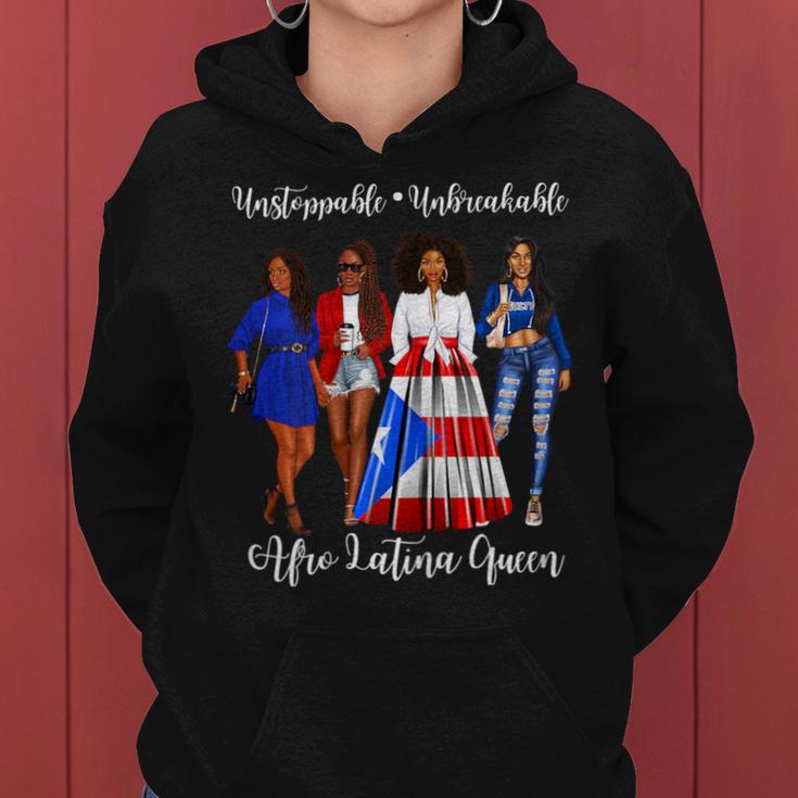 Afro Puerto Rican Pride American Puerto Rico Latina Women Hoodie