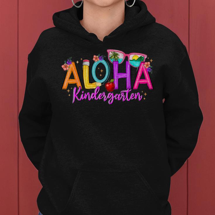 Aloha Kindergarten Summer Beach Vacation Teacher School Women Hoodie