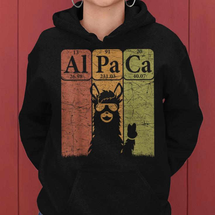 Alpaca Periodic Table Elements Llama Alpaca Vintage Women Hoodie