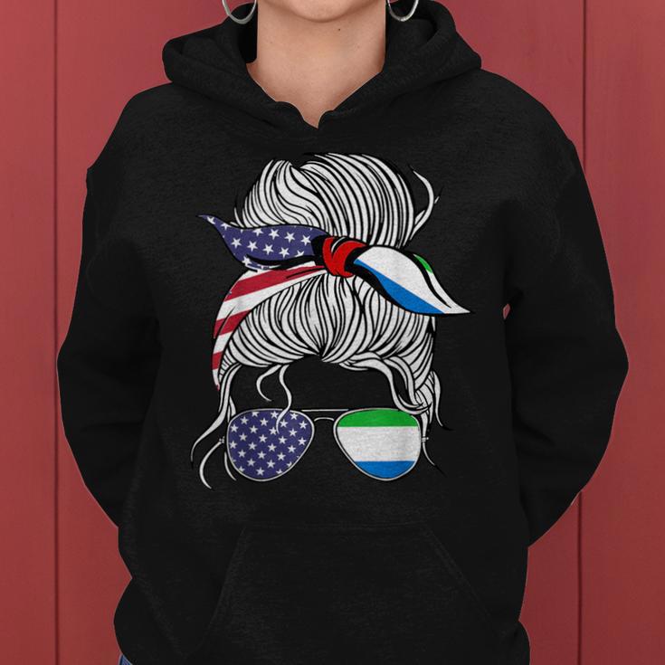 American Sierra Leonean Patriot Flag Girl Leone Grown Women Hoodie