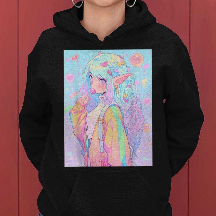 Anime Girl Pastel Kawaii Waifu Elves Girl Women Hoodie