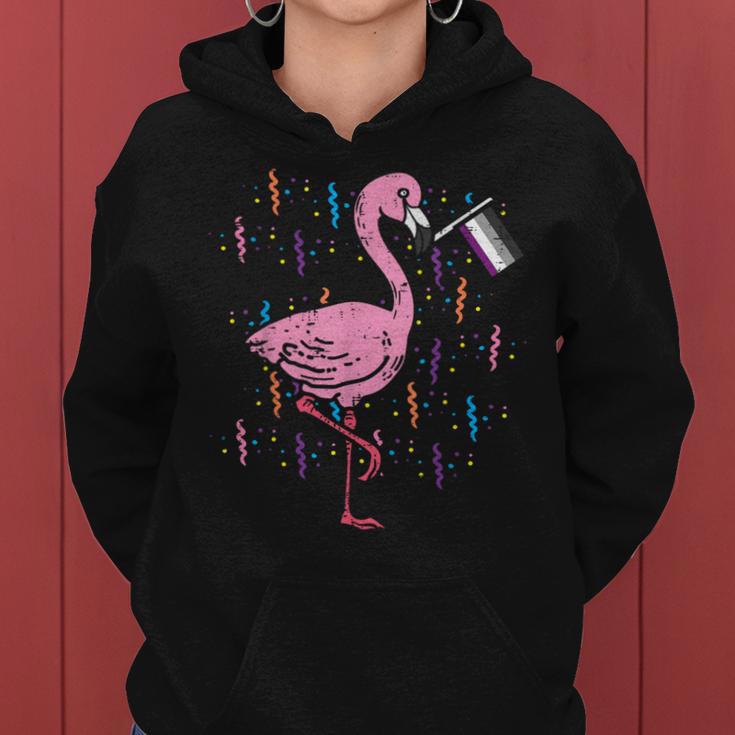 Asexual Flag Flamingo Lgbt Ace Pride Stuff Animal Women Hoodie