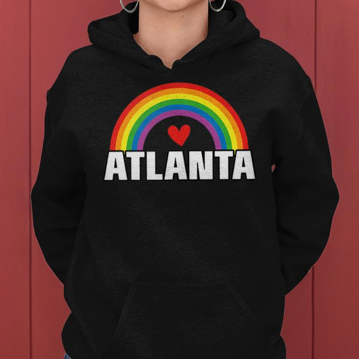 Atlanta Gay Pride Month Festival 2019 Rainbow Heart Women Hoodie