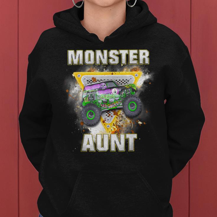 Aunt Monster Truck Are My Jam Truck Lovers Women Hoodie