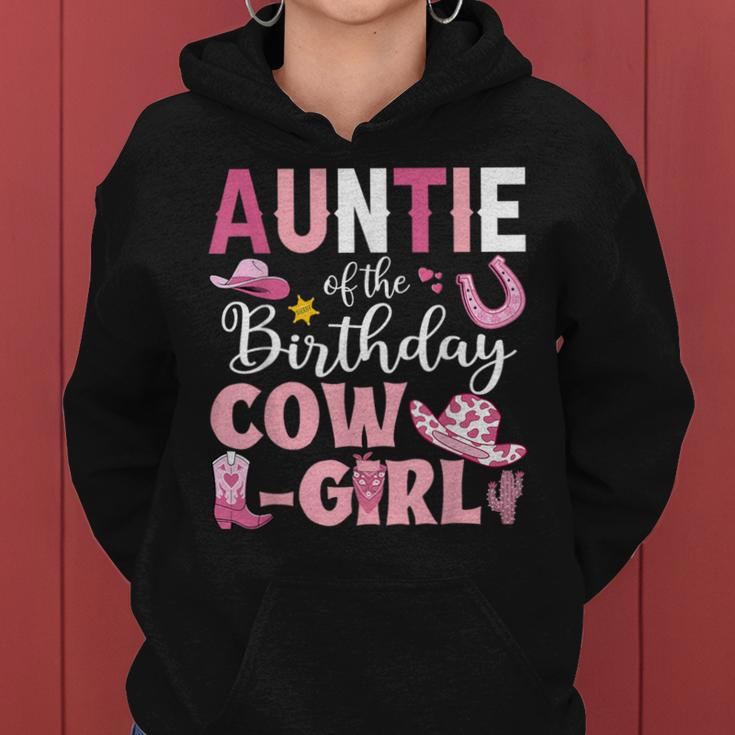 Auntie Of The Birthday Cowgirl Rodeo Party B-Day Girl Party Women Hoodie