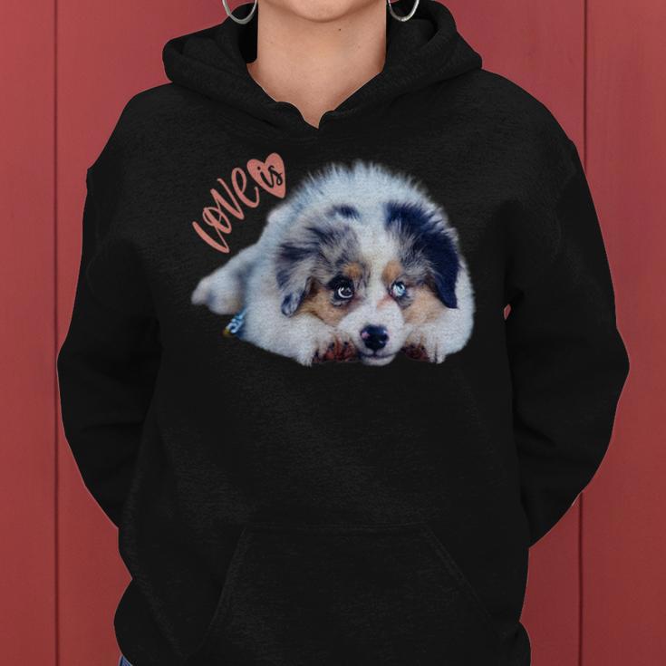 Australian Shepherd Aussie Puppy Dog Mum Dad Kapuzenpullover für Damen