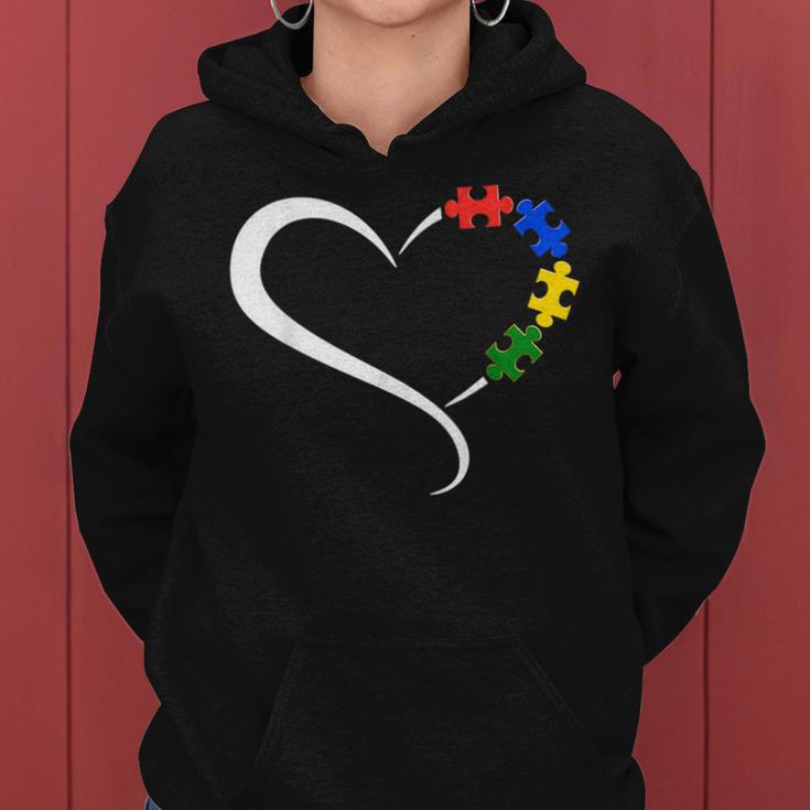 Autism Heart Awareness Heart Mens Sudadera con capucha para mujer