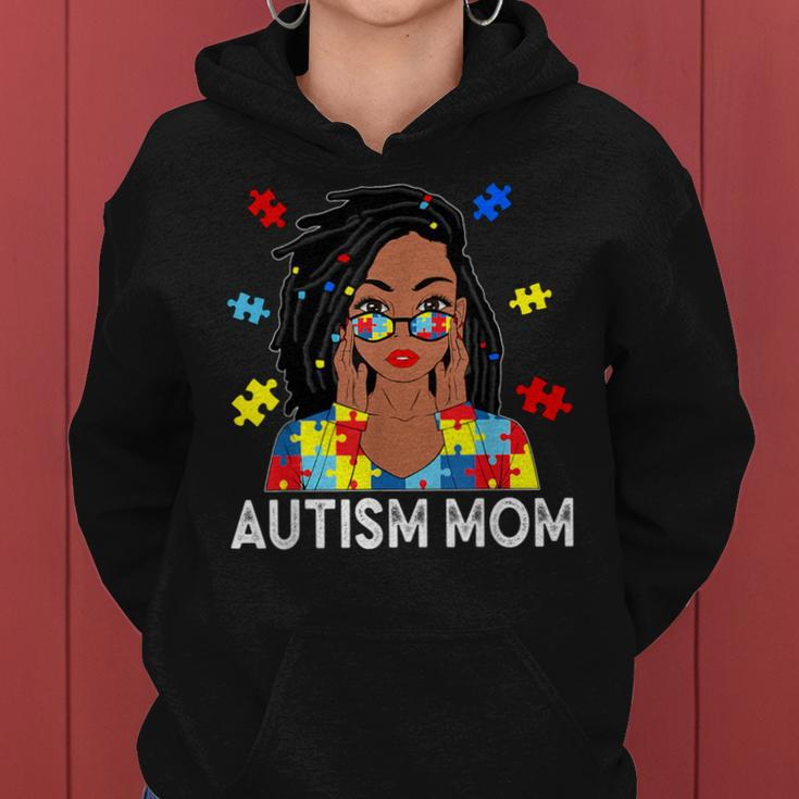 Autism Mom African American Loc'd Autism Awareness Women Hoodie