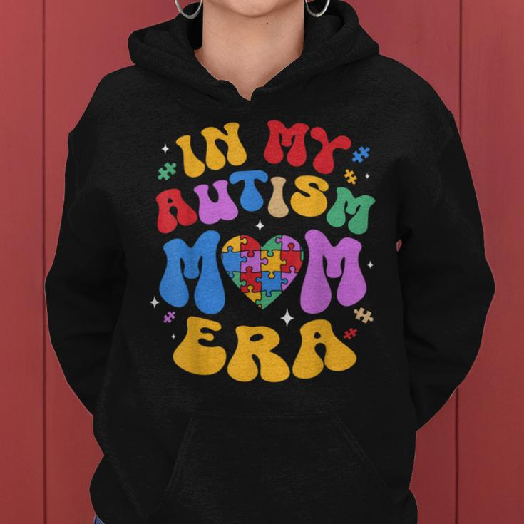 My Autism Mom Autism Awareness Groovy Retro Vintage Women Hoodie