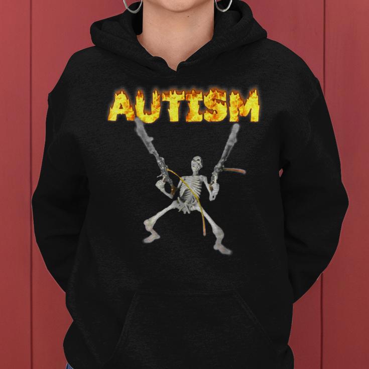 Autism Skeleton Meme Hombres Es Niños Sudadera con capucha para mujer