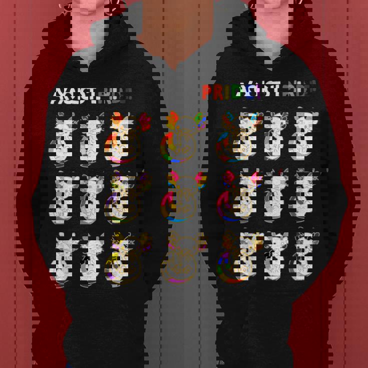Axolotl Pride Lgbt Kawaii Axolotls Rainbow Gay Pride Month Women Hoodie