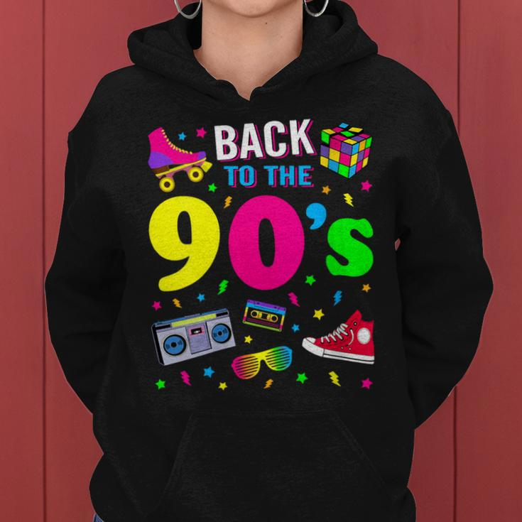 Back To 90'S 1990S Vintage Retro Nineties Costume Party Women Hoodie