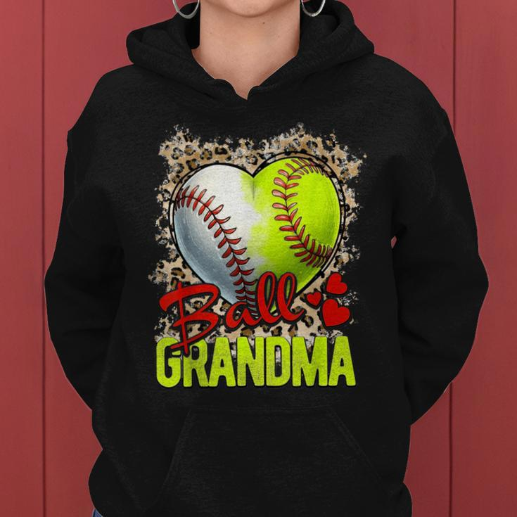 Ball Grandma Softball Grandma Baseball Grandma Women Hoodie