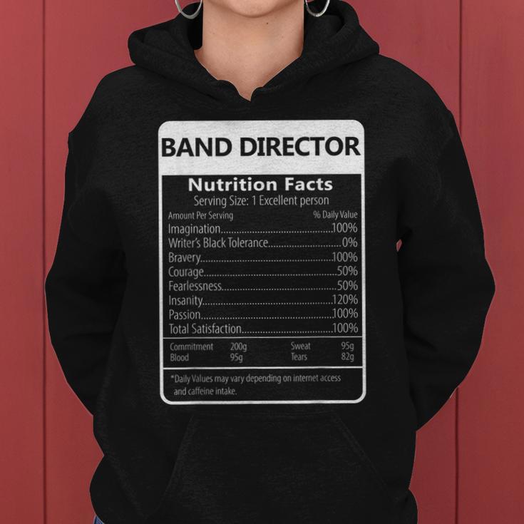 Band Director Nutrition Facts Sarcastic Graphic Women Hoodie