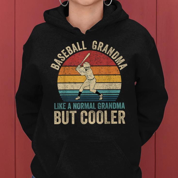 Baseball Grandma Like A Normal Grandma But Cooler Vintage Women Hoodie