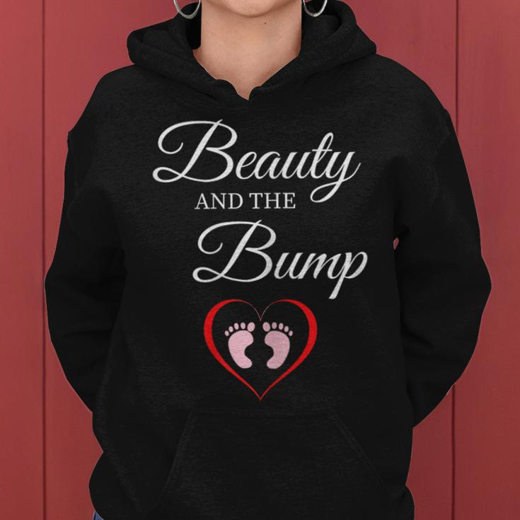 Beauty And The BumpGirl Cute Pregnancy Announcement Women Hoodie