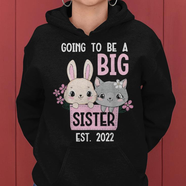 Become Big Sister Cute Bunny 2022 Women Hoodie