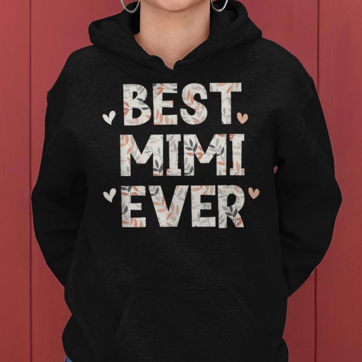 Best Mimi Ever Floral Family Love Hearts Women Hoodie