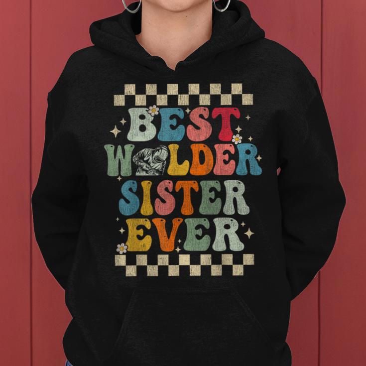 Best Welder Sister Ever Retro Groovy Welder Sister Women Hoodie