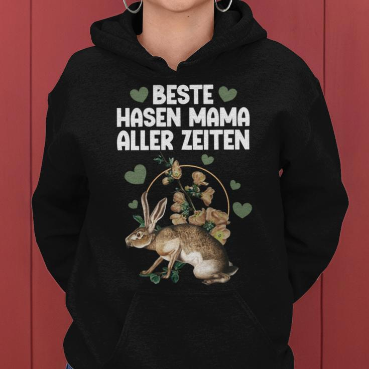 Beste Hasen Mama Aller Zeiten Hüpfendes Herzglück Kapuzenpullover für Damen