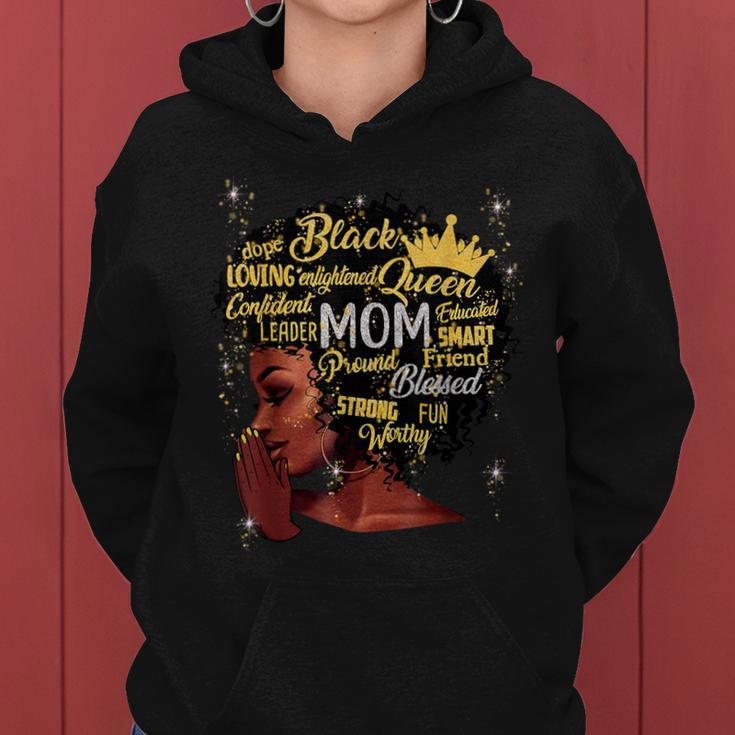 Black Afro Blessed Mom Christian African Mother's Day Women Hoodie