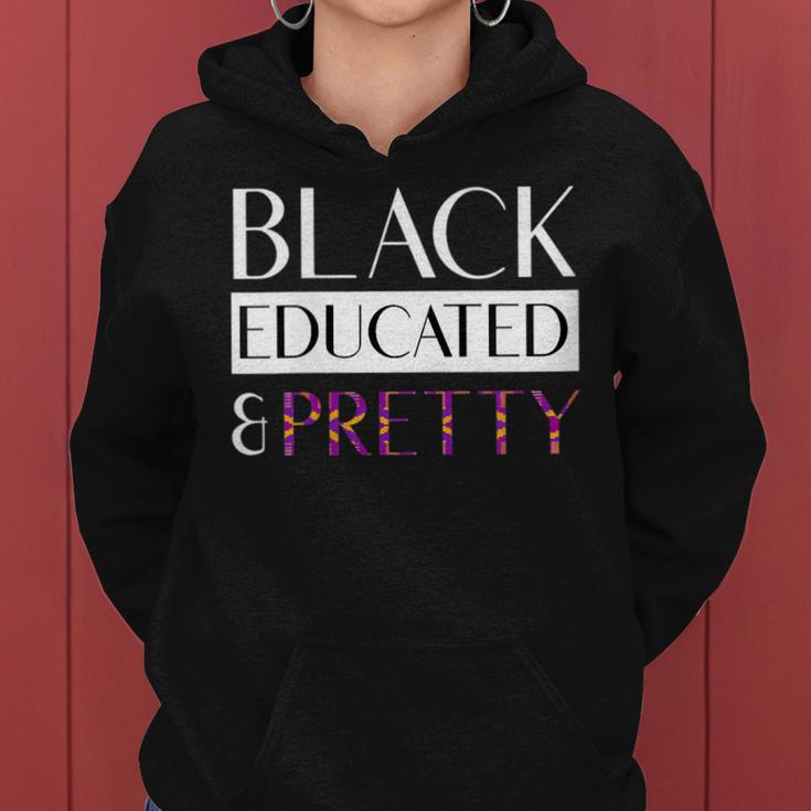 Black Educated And Pretty Kente Pattern West African Style Women Hoodie