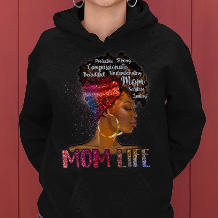 Black Woman Dope Mom Life African American Mother's Day Women Hoodie