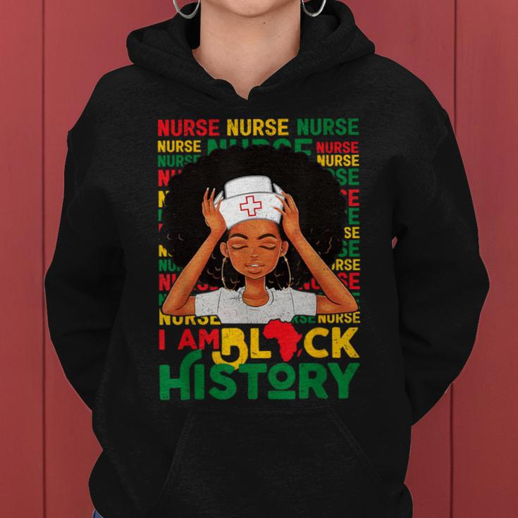 Black Woman Nurse Afro Retro Black History Month Women Women Hoodie