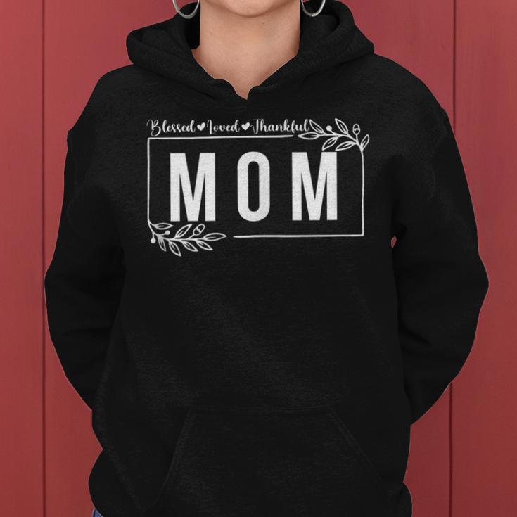 Blessed Loved Thank Mom Mama Muttertag S Kapuzenpullover für Damen