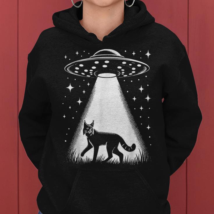 Bobcat Dad Mom Lover Alien Ufo Women Hoodie