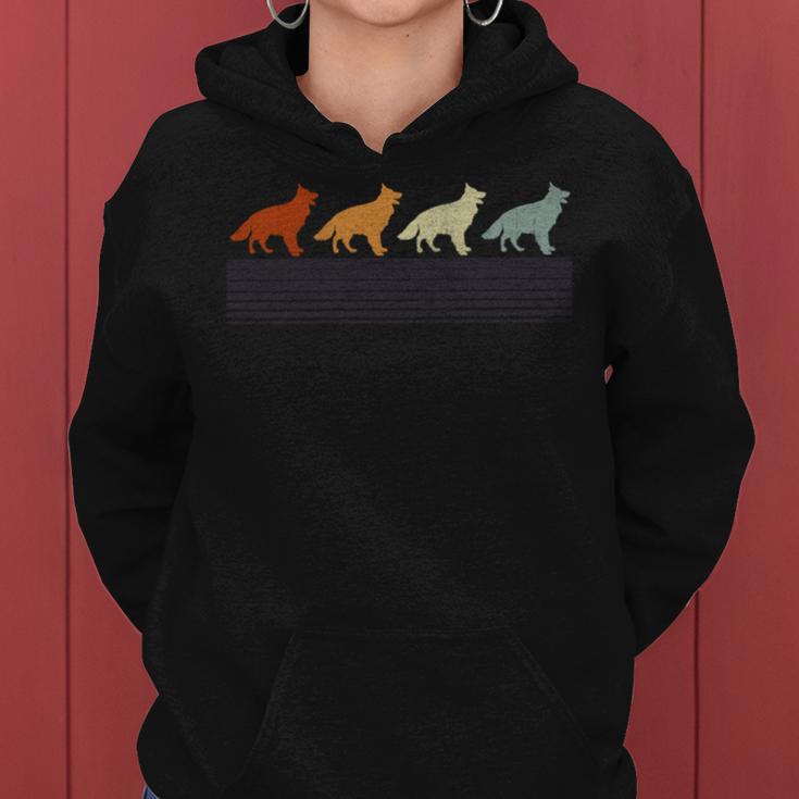 Bohemian Shepherdintage Retro Mama Papa Hund Damen Kapuzenpullover für Damen