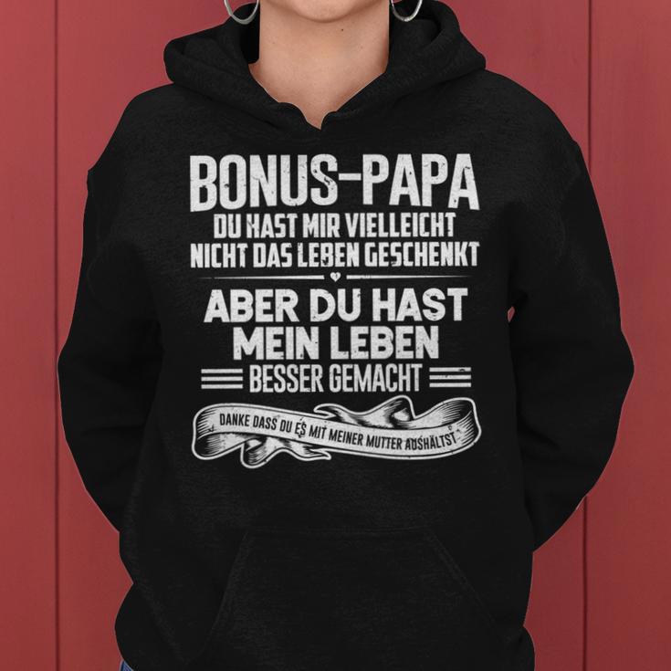 Bonus Papa -Atertag Besseres Leben Mama Aushalten Danke Kapuzenpullover für Damen