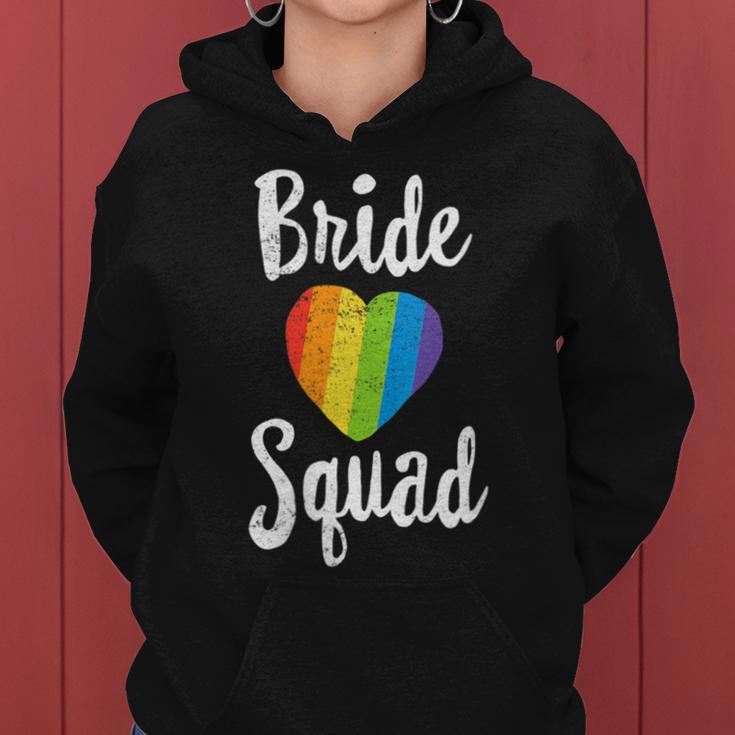 Bride Squad Lgbt Wedding Bachelorette Lesbian Pride Women Women Hoodie