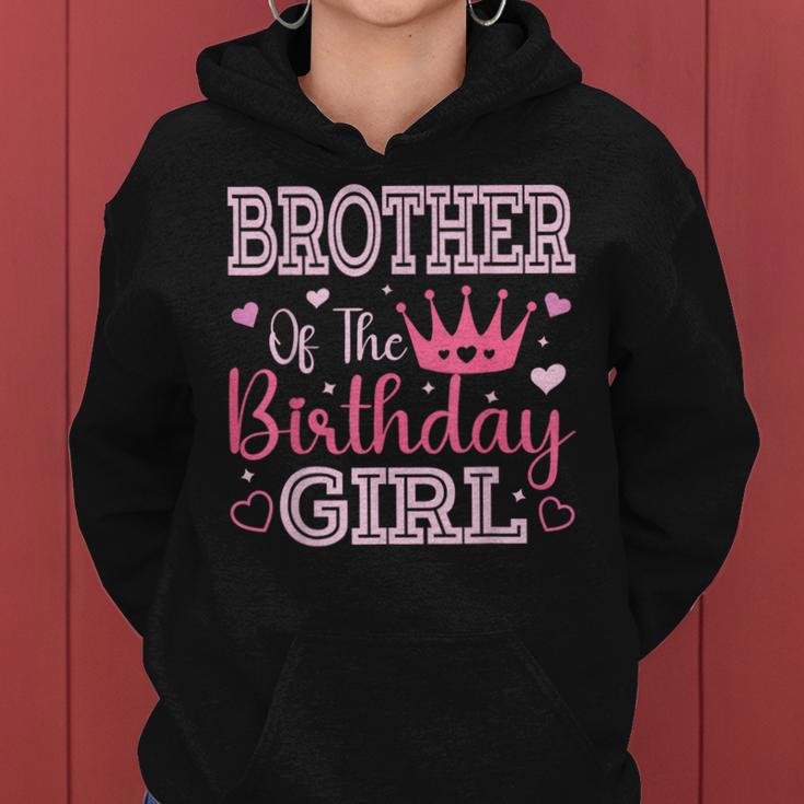 Brother Of The Birthday Girl Cute Pink Matching Family Party Women Hoodie