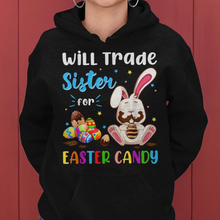 Bunny Eat Chocolate Eggs Will Trade Sister For Easter Candy Women Hoodie