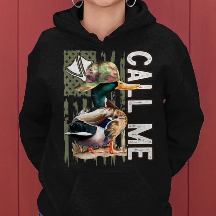 Call Me Mallard Duck Hunter Hunting Season Cute Duck Hunting Women Hoodie