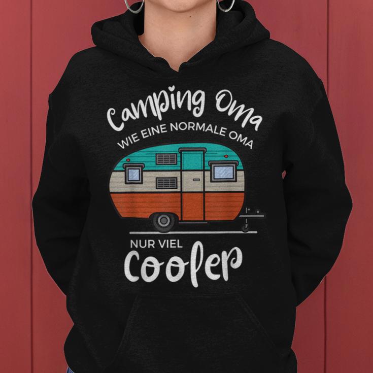 Camping Grandma Wie Eine Normale Oma Nuriel Cooler Kapuzenpullover für Damen