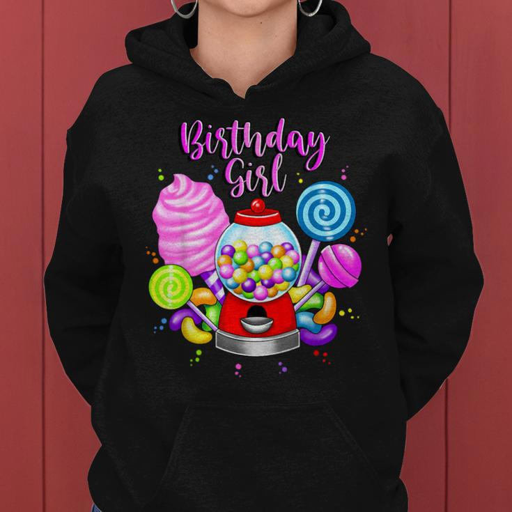 Candy Machine Birthday Girl Sweet Candyland Matching Family Women Hoodie