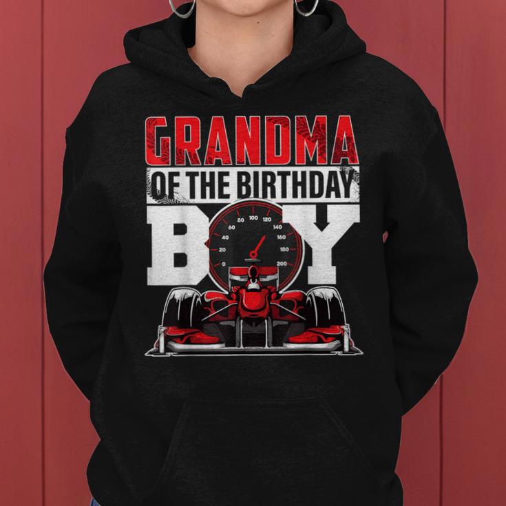 Car Racing Grandma Of Birthday Boy Formula Race Car Driver Women Hoodie