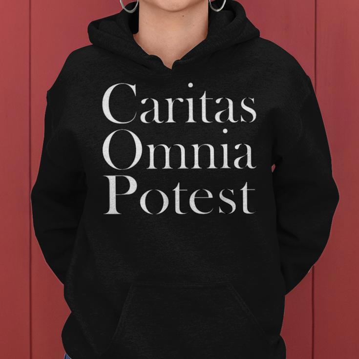 Caritas Omnia Potest Liebeermag Alles Latin Teacher S Kapuzenpullover für Damen