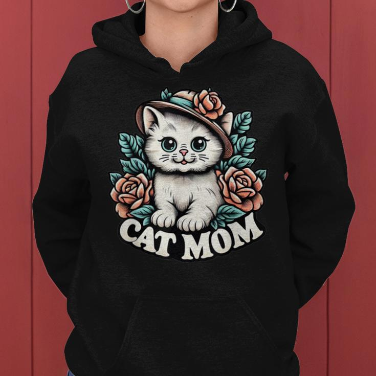 Cat Mom Happy For Cat Lovers Family Matching Women Hoodie