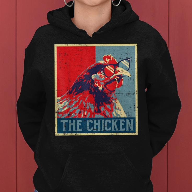 The Chicken Poster Vintage Country Farm Animal Farmer Women Hoodie