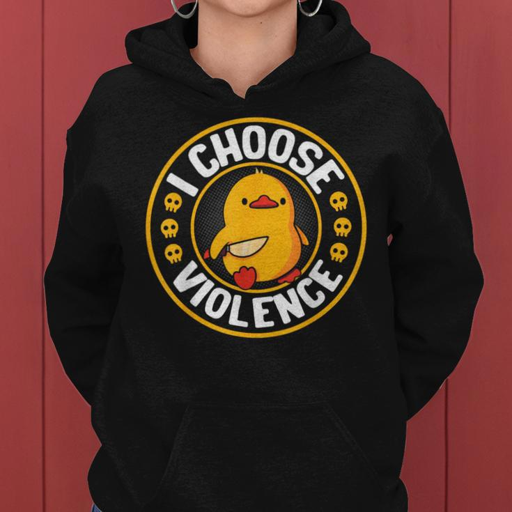 I Choose Violence Duck Cute Women Hoodie