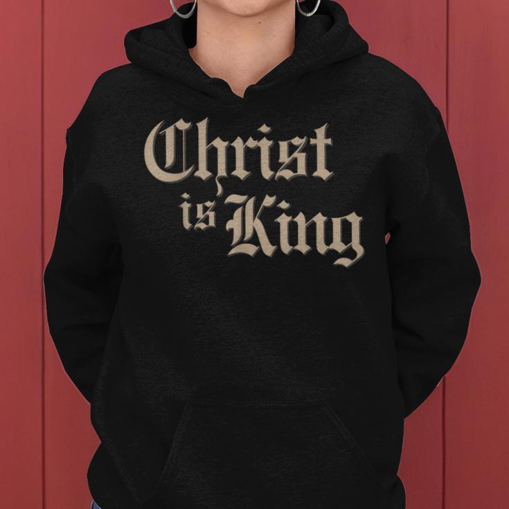 Christian Christ Is King Jesus Christ Catholic Religious Women Hoodie 