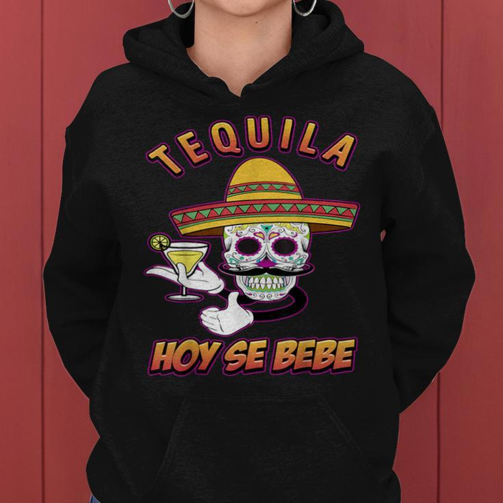 Cinco De Mayo Skull Sombrero Tequila Hoy Se Bebe Women Hoodie