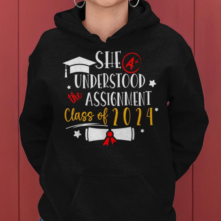 Class Of 2024 Graduation She Understood Assignment Kid Women Hoodie