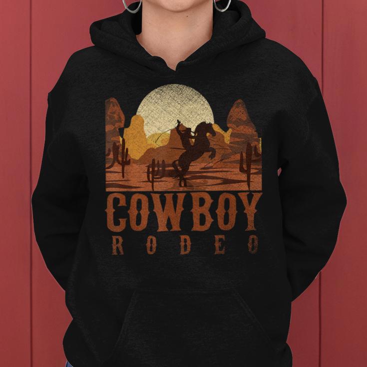 Cowboy Rodeo Western Texan Horseback Riding Cowboy Women Hoodie