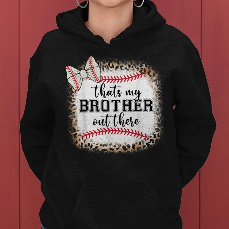 Cute Baseball Sister Thats My Brother Out There Toddler Girl Women Hoodie